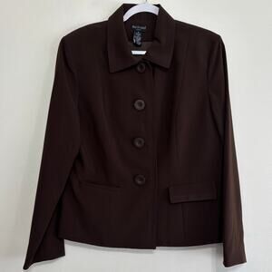 Bay Studio Career Brown Jacket Blazer Size 14